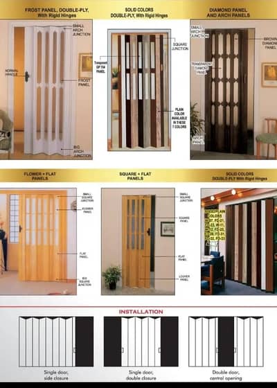 Pvc doors folding / Doors /Slidng Doors/PVC Sliding Door/PVC Partitio