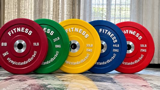 New Imported 818 Fitness Olympic Bumper Colored Plates