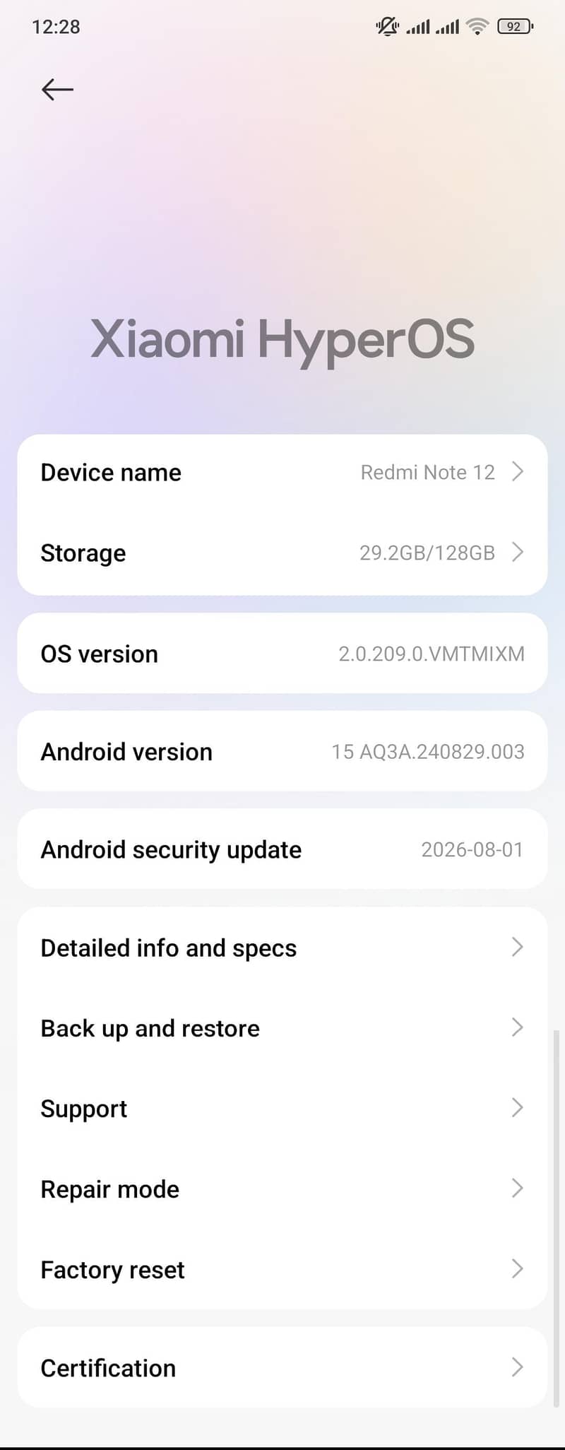 Xiaomi Redmi Note 12 6