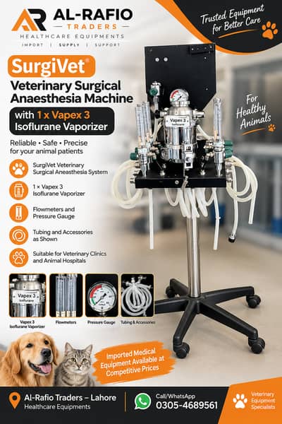 SurgiVet Veterinary Anaesthesia Machine with Vapex 3 Isoflurane Vapor