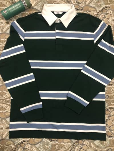 Next Long-sleeve striped rugby shirt