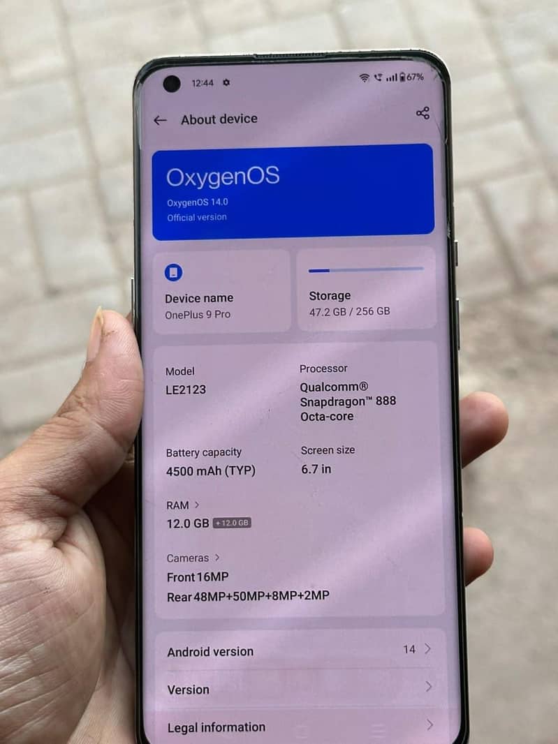 One Plus 9 Pro 12+12GB 256GB 1