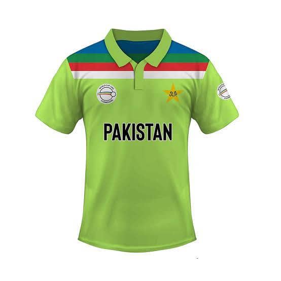 Pakistan 1992 CWC Jersey - High Quality - ISC logo - Digital Printed - Washable - Guaranteed no fade no color burst