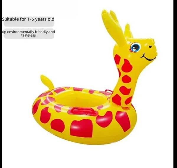 Inflatable Giraffe Pool Tube Suitable for Children 1-6 years Swimming Accessories