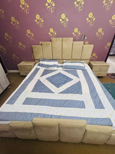 King size Bed with side tables