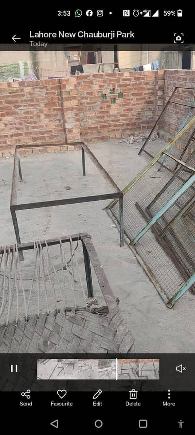 iron charpsi and net frame