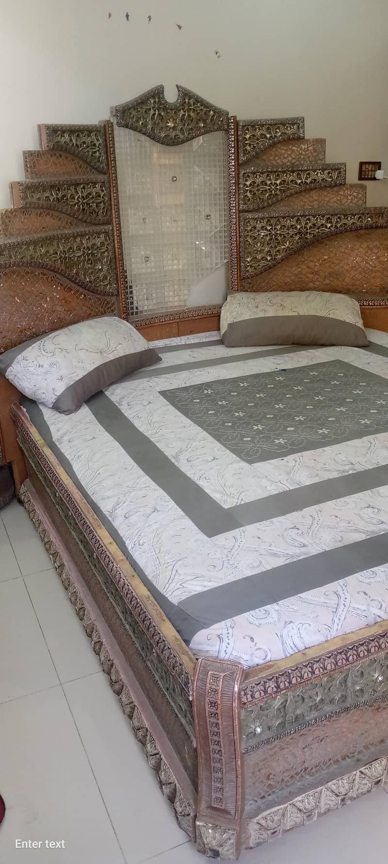 bed with side table attached +matress 1