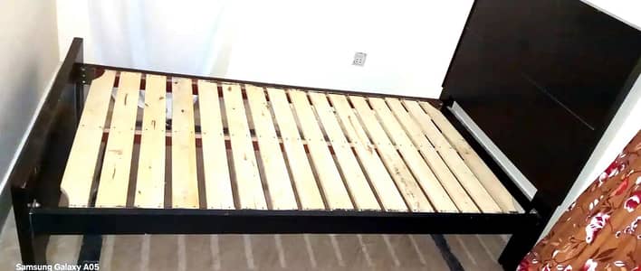 2 Single Beds for Sale – Like New Wooden Bed Frames, Lahore