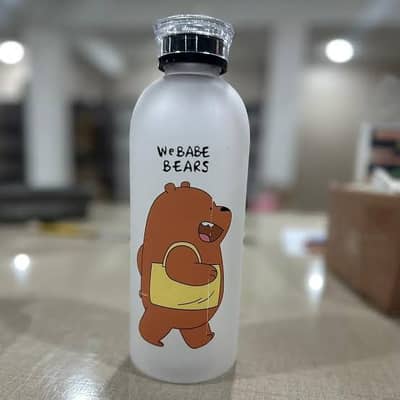 WE BABE BEAR WATER BOTTLE WITH STRAW LID,CUTE WATER BOTTLE FOR KIDS