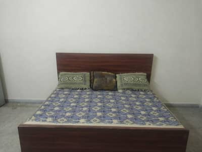 King Size Double Bed with Mattress in Good Condition