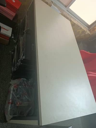 Executive Office Table with Side Cabinet – Like New Condition!