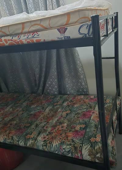 Iron Bunk Bed with Mattresses for Sale – Rs. 30,000 Each
