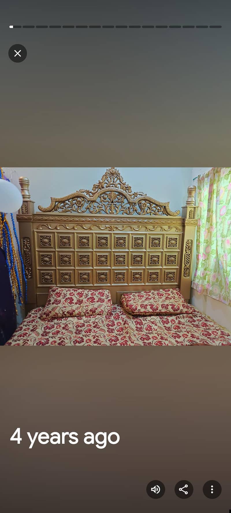 bed with dressing table, side tables 1