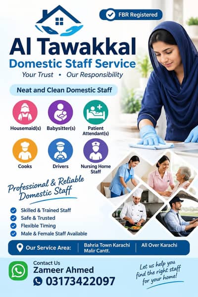 Need 24/7 hours female house maid/babysitter/patient attendant