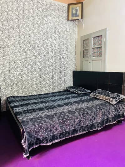 Double Bed with Dressing Table for Sale – Mattress Optional