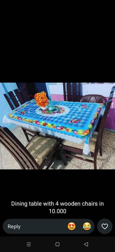 Dinning table with 4 chairs
