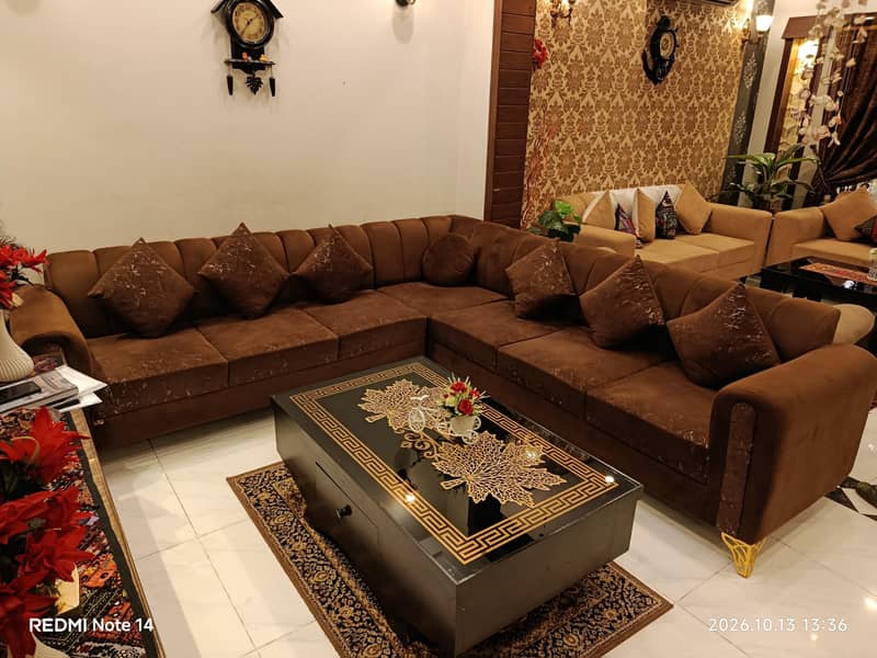 7 Seater L-Shape Sofa 1