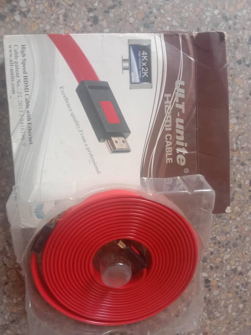 HDMI کیبل — سرخ رنگ، ڈبے کے ساتھ قیمت: 1,800 روپے (فائنل) 0