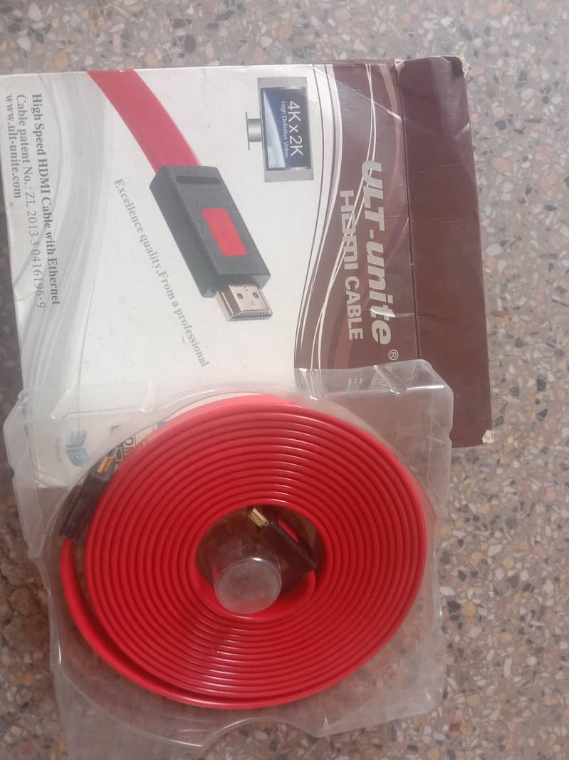 HDMI کیبل — سرخ رنگ، ڈبے کے ساتھ قیمت: 1,800 روپے (فائنل) 1