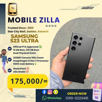Samsung S23 Ultra Official PTA 512GB
