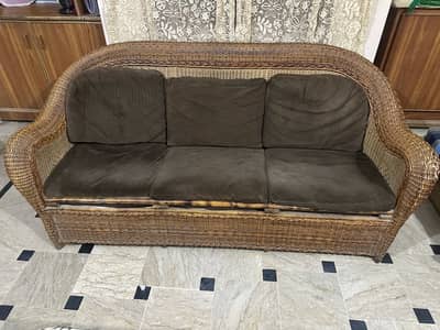 Cane sofa set
