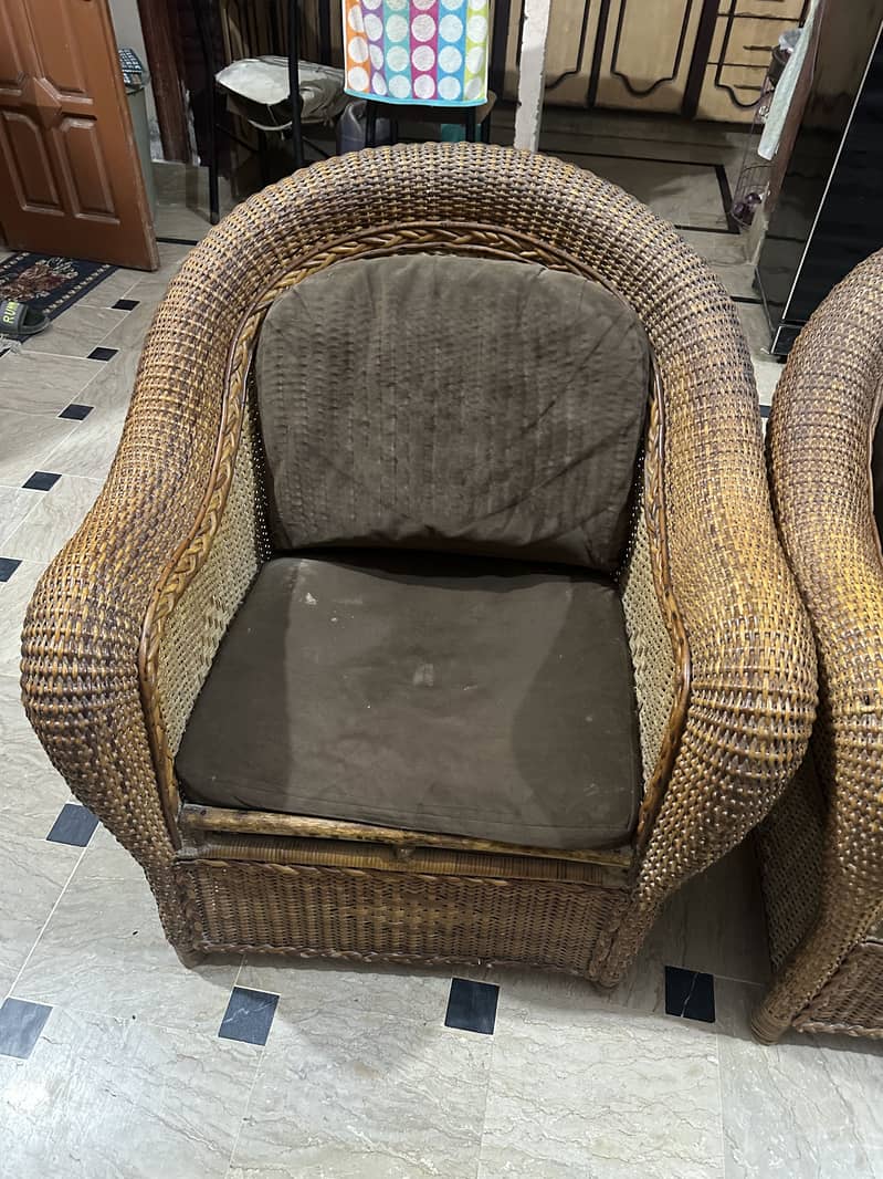 Cane sofa set 2