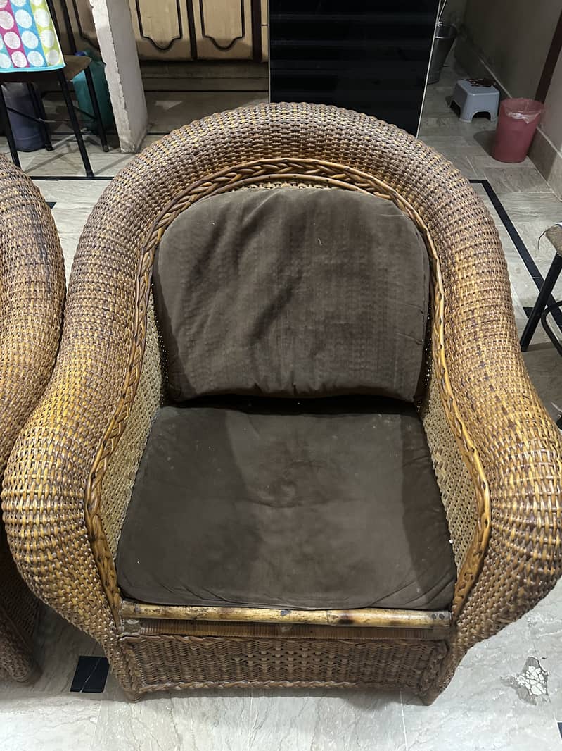 Cane sofa set 4