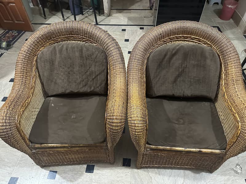 Cane sofa set 5