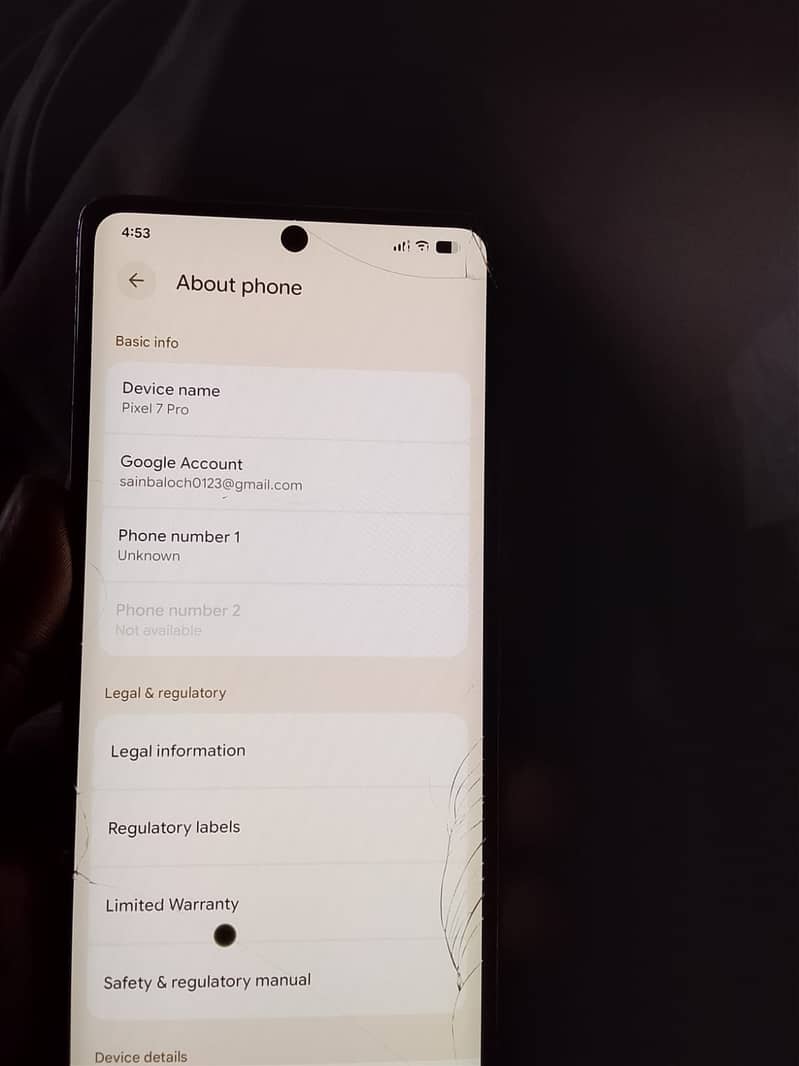 Google Pixel 7 Pro 6