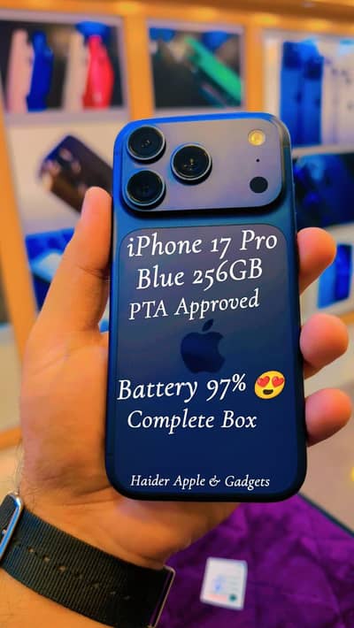iPhone 17 Pro 256GB Blue PTA Approved | 97% Battery | Complete Box
