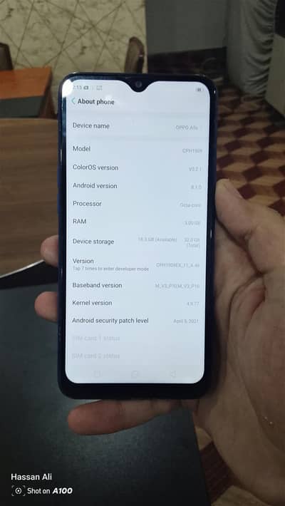OPPO A5 whats app 03174291207