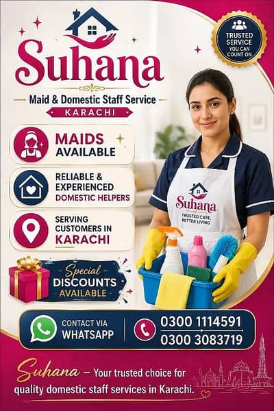 Suhana Domestic Staff Provider – Trusted Home & Office Staff Services