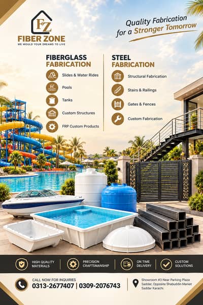 Fiberglass & Steel Fabrication in Karachi | Fiber Zone