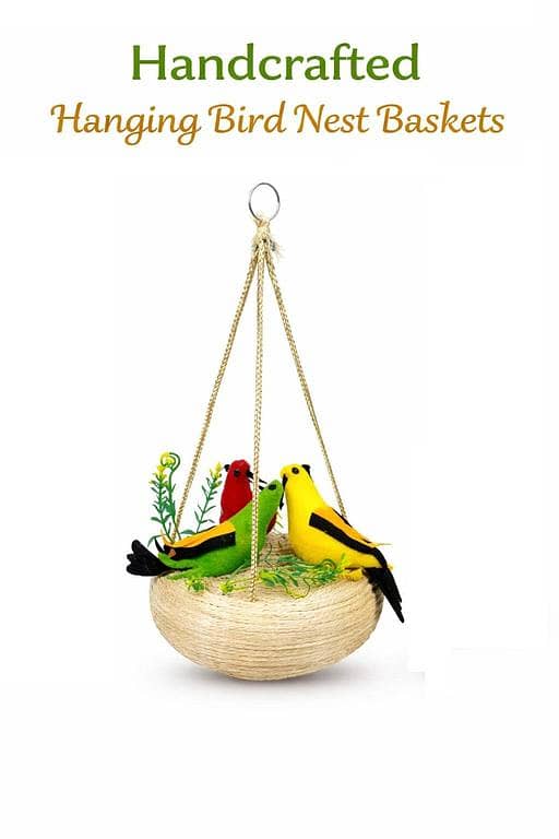 UK bird toys Handmade Artificial beautiful Bird nest, Decorative Nest, excellent Decor Hanging Nesting Hand Woven Natural Humming Bird Nest Hut for Window Home Garden Tree Outdoor Event and Decoration
