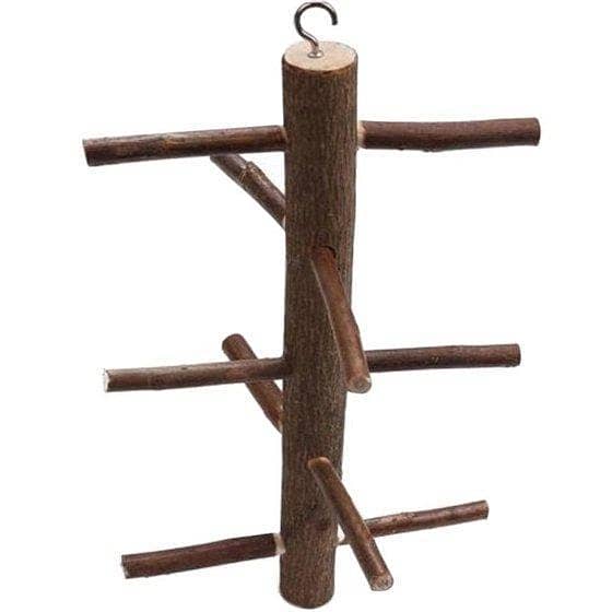 UK bird toys Bird Perch,Natural Wood Bark Rotating Ladder Parrot Cage Stand Toy for Budgies Parakeet Cockatiel Cockatoo Lovebird
