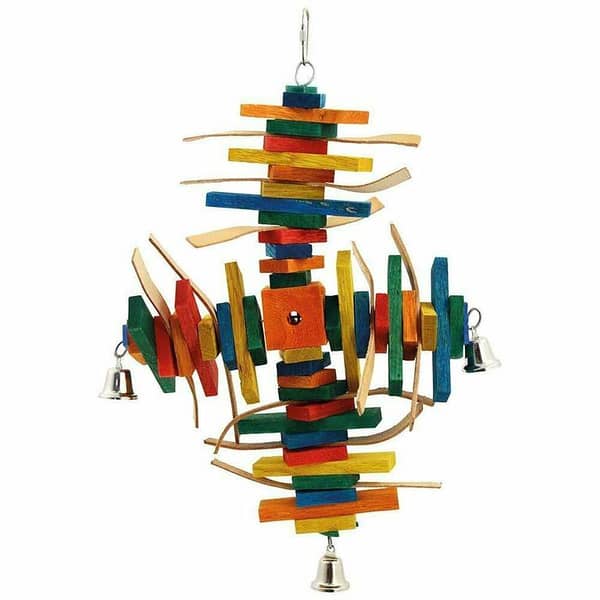 UK bird toys Big Toy Pure Natural Colorful Wood Parrot Toys, parrot Soft hanging Toy & Rainbow Bridge for macao grey raw budgie cocktail love birds fishers Parrot Toys Chew Hanging Rope Small Ladder Stand Budgie Cockatiel Cage Bird Toy