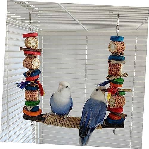 UK bird toys Parrot Standing Pole Bird Swing Perch Bird Toy Parakeets Balance Training Toy Parrot Perch Pet Bird Swing Parakeet Toy Bird Standing Toy Parakeets Perch Toy Corn Cob