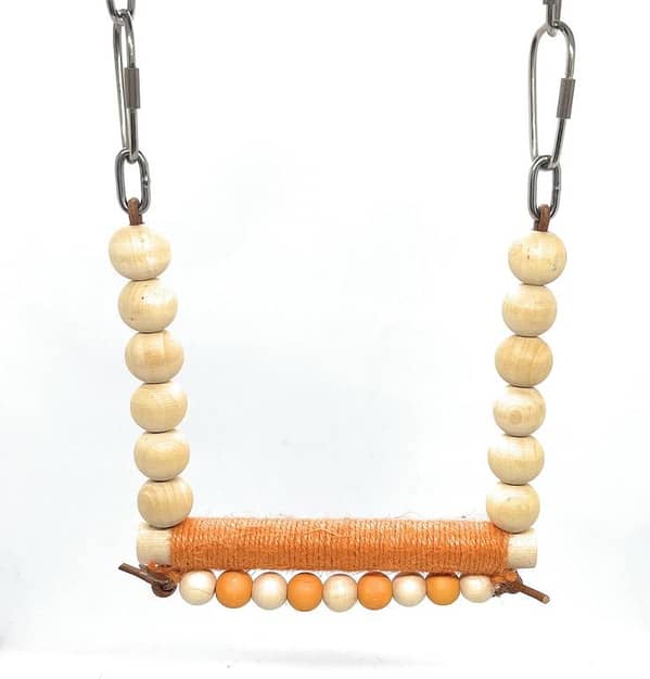 UK Bird Toys Bird Chewing Toy,Large and medium Parrot Toys, Hemp Rope Nets for Parakeets Cockatiels, Parakeets, Macaws, Parrots, Lovebirds, Finches, Bird Loofah Toys,Foraging Hanging Toy Pet bird toys Bird swing bird toy parrot toy Hanging toys orange