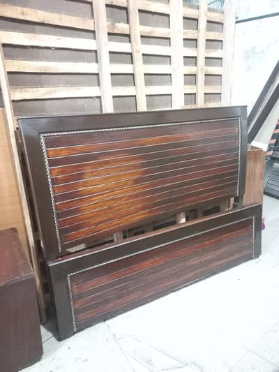 Double Bed + 2 Side Tables + Foam For Sale