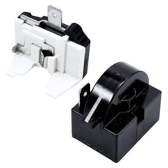 PTC Relay and Overload Set for Refrigerator Compressors — 1/8 to 1/2 HP, Includes 1/4, 1/5, 1/6 HP and More (1 pair)