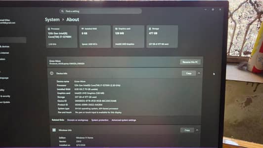 Asus vivobook X1603Za Intel core i7 12th Gen High Performance Laptop