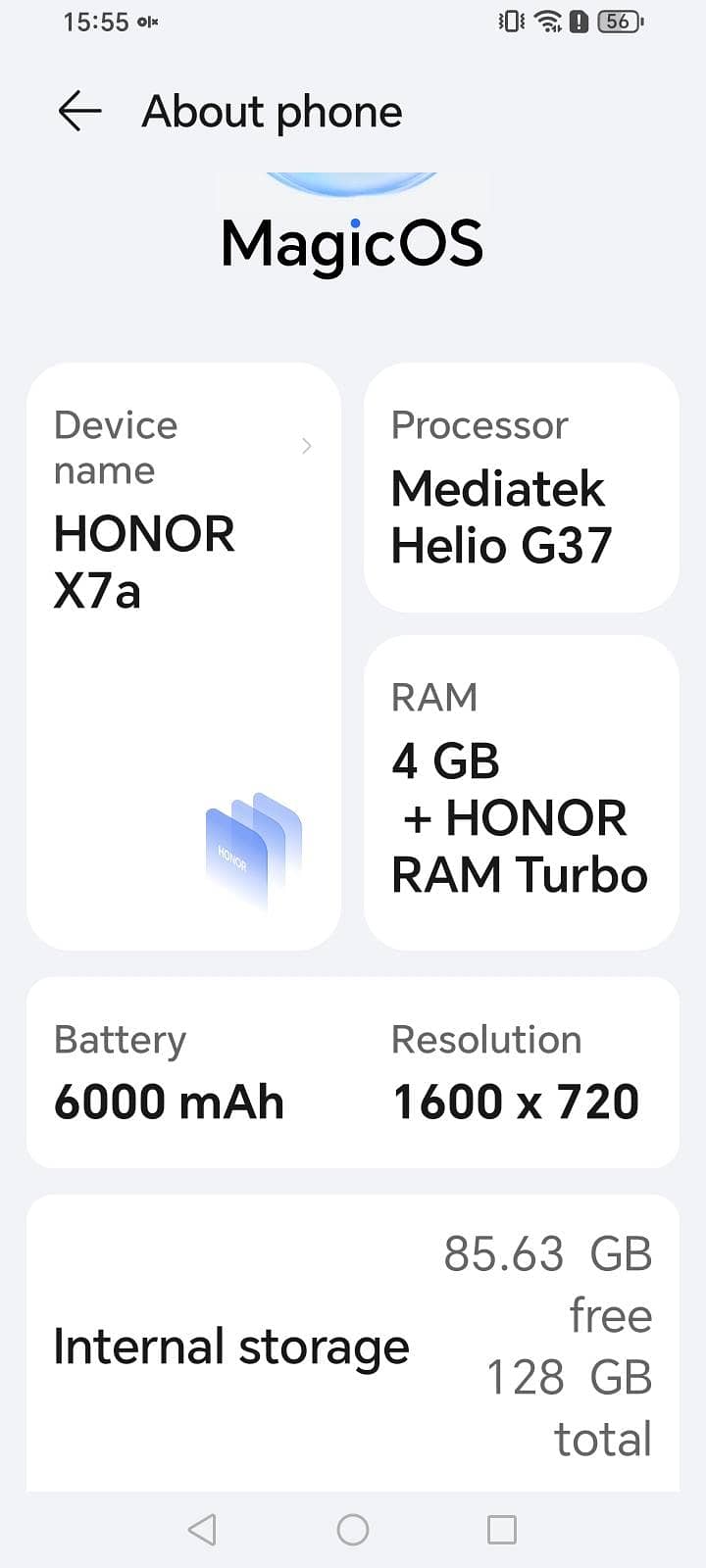 Honor X7a 0