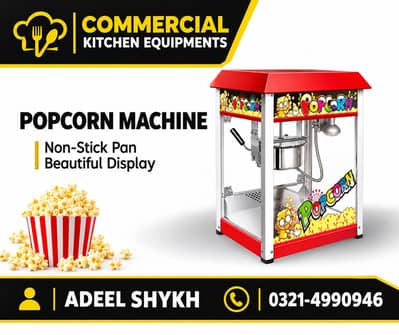 Popcorn Machine Cotton Candy Panini Grill Waffle Dough Mixer PrepTable