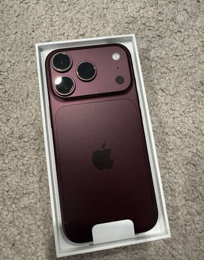 Apple iPhone 18 Pro Max Factory Just 3 Cycle charged burgundy