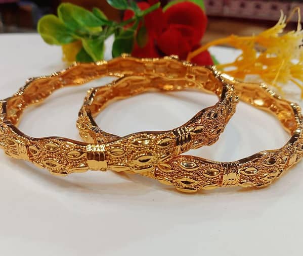 Golden Two-Piece Bangles