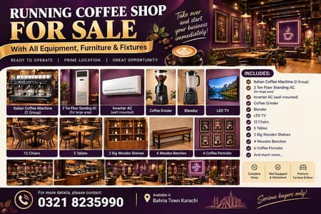 Coffee shop equipments for sale