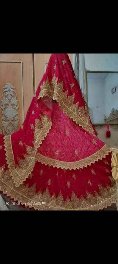 Red bridal lehenga