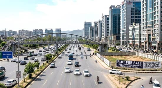 12 kanal Plot for Sale on Main Express Way Interchange Big Front