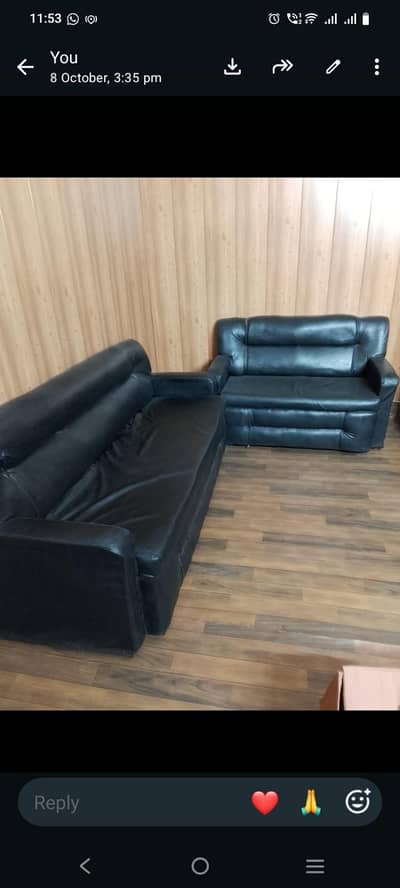 3 seater + 2 seater sofa plus 2 sofa style chairs table