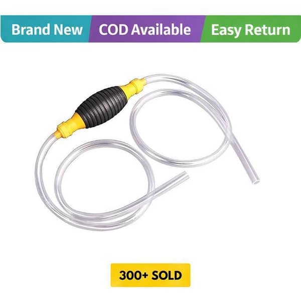 Manual Fuel Transfer Pump with Hose | Hand Siphon Pump for Petrol Diesel Oil & Water